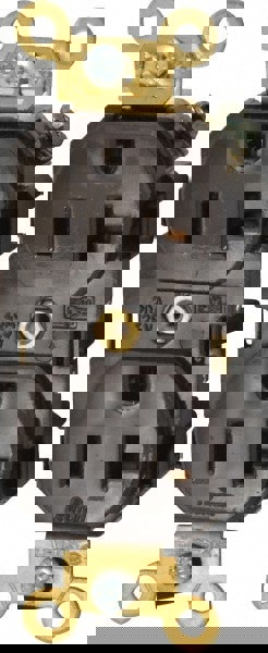 Straight Blade Duplex Receptacle: NEMA 5-20R, 20 Amps, Self-Grounding